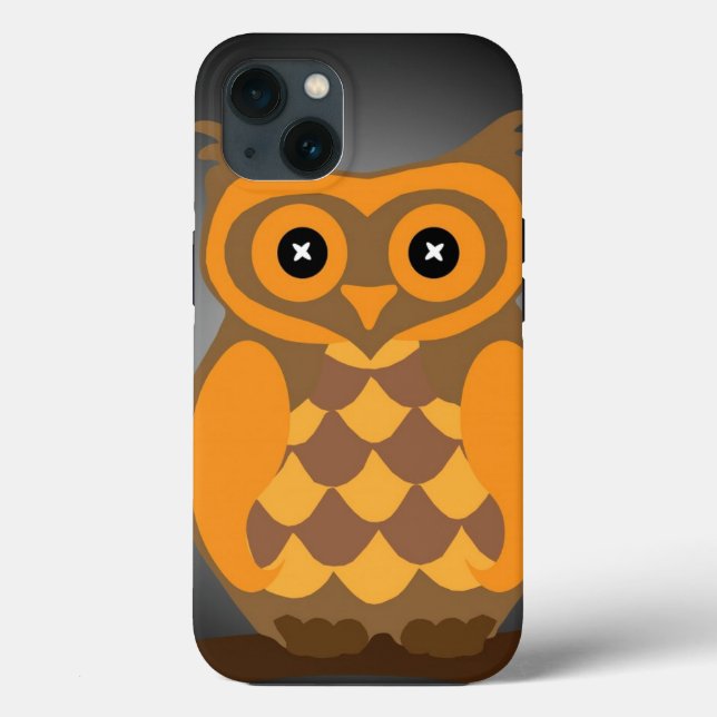 Funda De Case-Mate Para iPhone Otoño Naranja Owl (Reverso )