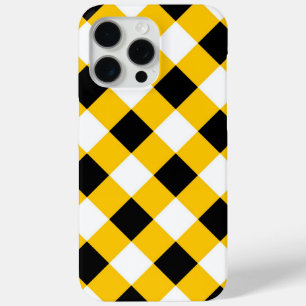 Funda Para iPhone 15 Pro Max Otoño Patrón amarillo y blanco negro