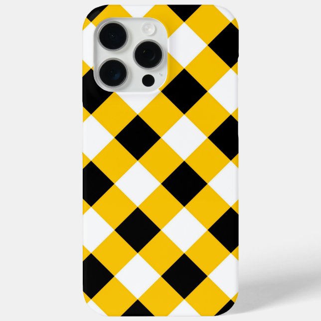Funda De Case-Mate Para iPhone Otoño Patrón amarillo y blanco negro (Reverso )
