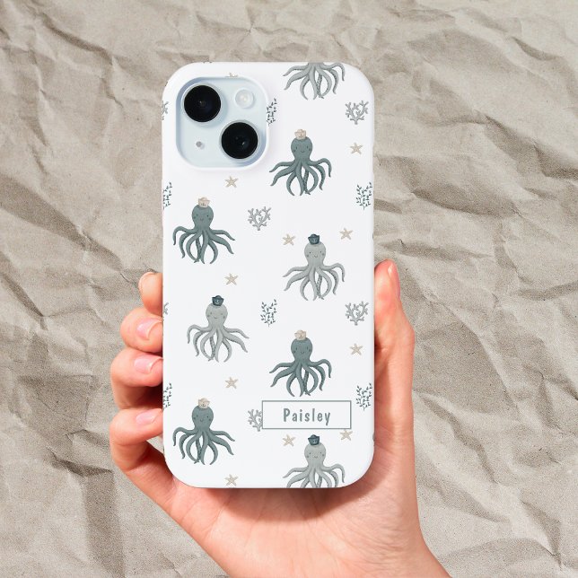 Funda De Case-Mate Para iPhone Otopus de natación con nombre (Subido por el creador)