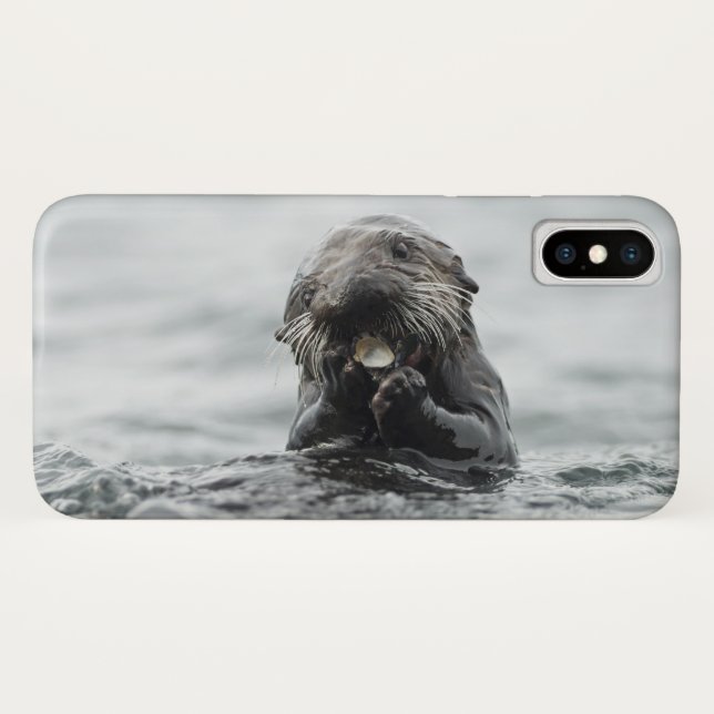 Funda De Case-Mate Para iPhone Otter marino adorable (Reverso (horizontal))