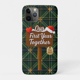 Funda Para iPhone 11 Pro Our First Year Together 2025 Wooden Sign