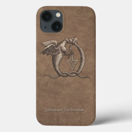 Funda Para iPhone 14 Plus De Case-Mate Ouroboros Dragons Faux-Leather con nombre