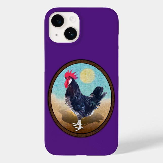 Funda De Case-Mate Para iPhone Oval de Menorca Rooster (Reverso )