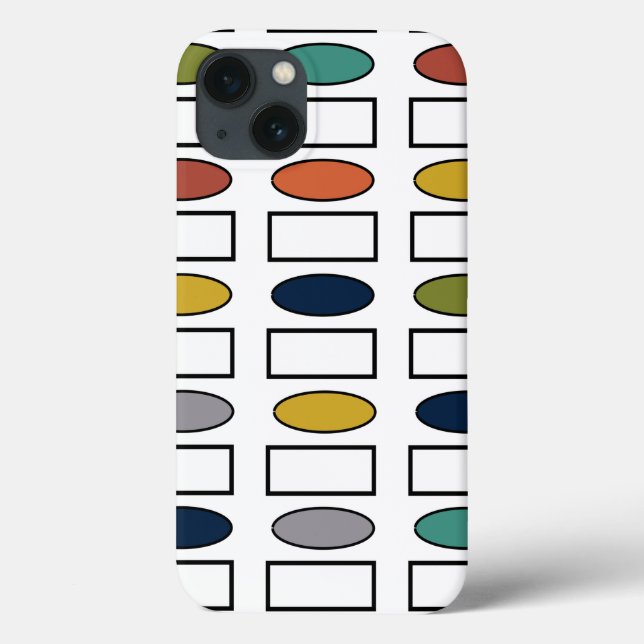 Funda De Case-Mate Para iPhone Ovalos y Rectángulos (Reverso)