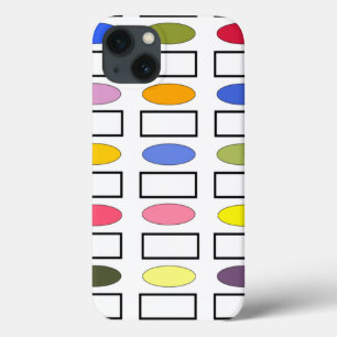 Funda Para iPhone 13 Ovalos y Rectángulos - Jardín de flores