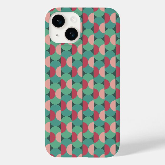 Funda De Case-Mate Para iPhone Ovalos y semicírculos retro (Reverso )