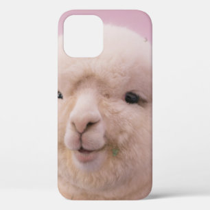 FUNDA PARA iPhone 12 OVEJA BLANCA EN FOTOGRAFÍA CERRADA