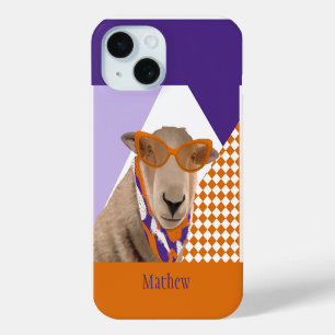 Funda Para iPhone 15 Oveja Cubierta Con Gafas