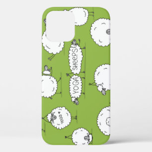 Funda Para iPhone 12 Oveja De Yoga: Diversión De Esbozo Whimsical.