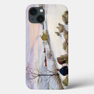 Funda Para iPhone 13 Ovejas de alimentación en invierno