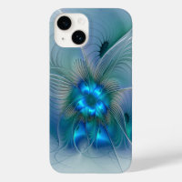 Ovejas en pie, abstracto fractal turquesa azul