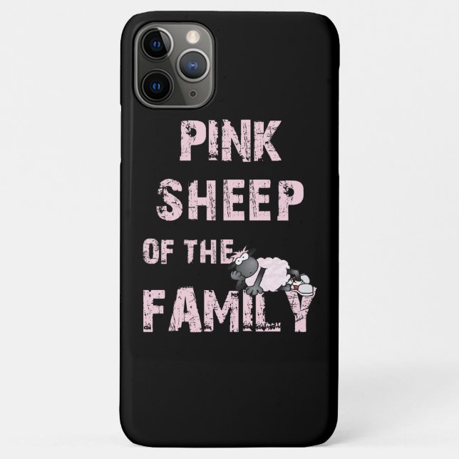 Funda De Case-Mate Para iPhone Ovejas rosadas de la familia (Reverso)