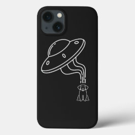 Funda Para iPhone 13 OVNI alienígena Secuestrando A Un Cachorro De Perr