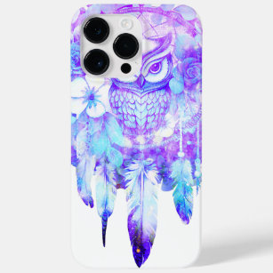 Funda Para iPhone 14 Pro Max De Case-Mate Owl Totem Dreamcatcher Floral Feather Tint Purple