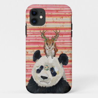 FUNDA PARA iPhone 11 OWLS PANDA & FLORAL ANTLER