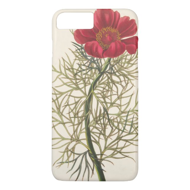 Funda De Case-Mate Para iPhone Paeony con hojas fino (Reverso)