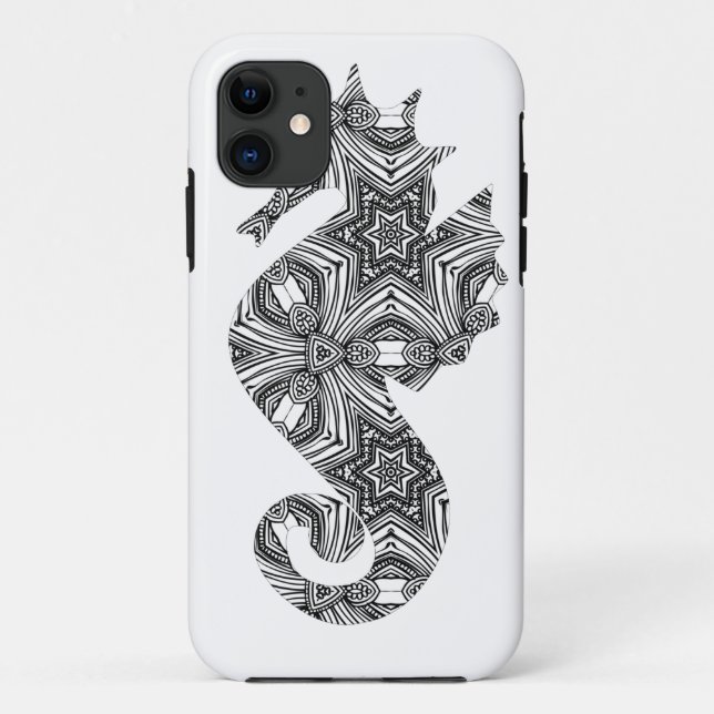 Funda De Case-Mate Para iPhone Página de arte intrincada para adultos con caballi (Reverso)