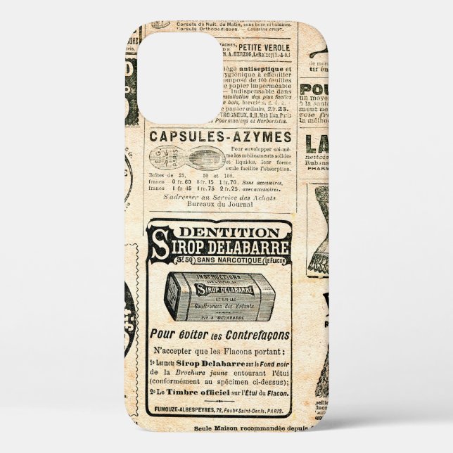 Funda De Case-Mate Para iPhone Página de un periódico con publicidad - Enfermedad (Reverso )