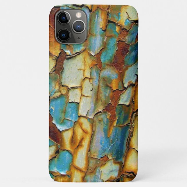 Funda De Case-Mate Para iPhone Paint Blue Rusty Chipping (Reverso)