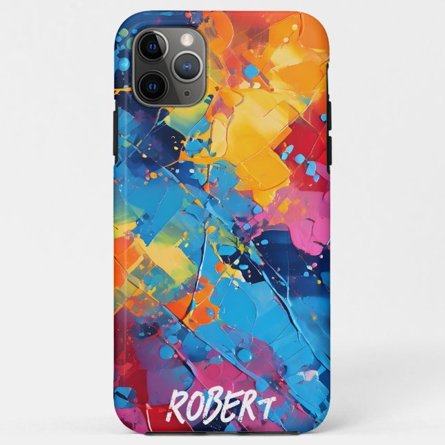 Funda De Case-Mate Para iPhone Paint Splatters Resumen Arte (Reverso)