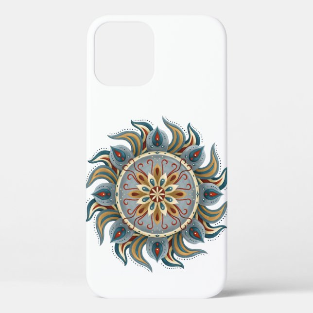 Funda De Case-Mate Para iPhone Painterly Mandala (Reverso )