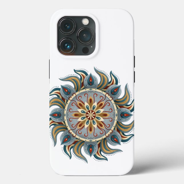 Funda De Case-Mate Para iPhone Painterly Mandala (Reverso )