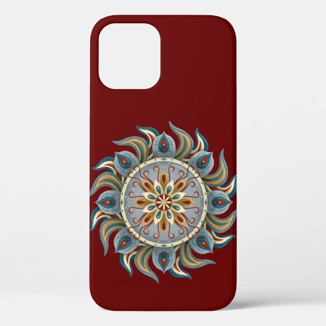 Funda De Case-Mate Para iPhone Painterly Mandala (Reverso )