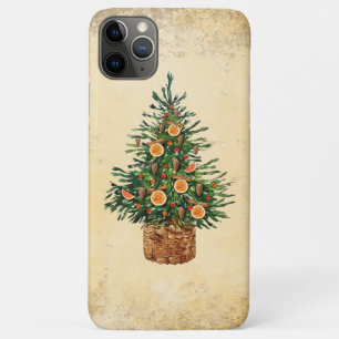 Funda Para iPhone 11 Pro Max País Árbol de Navidad Tradicional Rústico Simpl