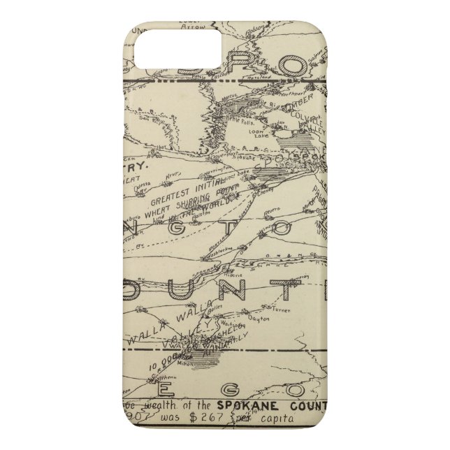 Funda De Case-Mate Para iPhone País de Spokane (Reverso)