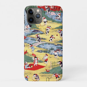 Funda Para iPhone 11 Pro País gatos japonés, Utagawa Kunitoshi
