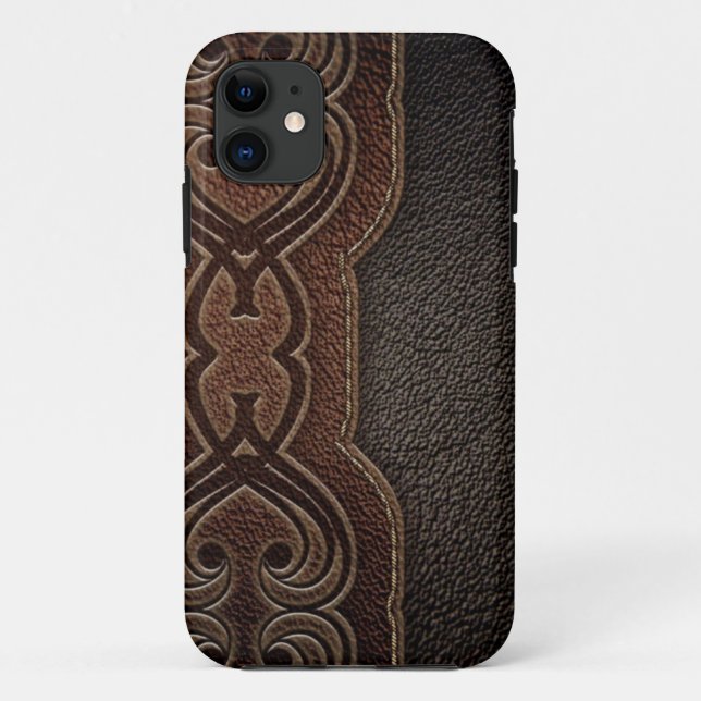 Funda De Case-Mate Para iPhone País occidental del vaquero del marrón rústico de (Reverso)