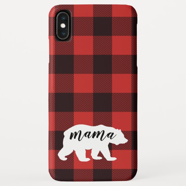 Funda De Case-Mate Para iPhone País ruso rojo y negro hinojo mamá oso (Reverso)