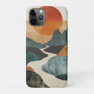 Funda Para iPhone 11 Pro Paisaje abstracto de Boho (5)