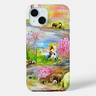 Funda Para iPhone 15 Paisaje acuarela