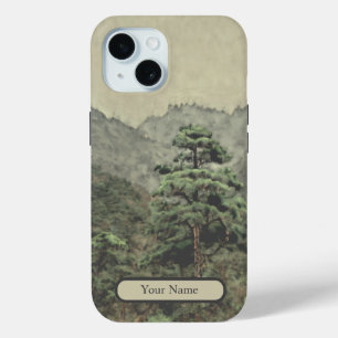 Funda Para iPhone 15 Paisaje acuático de Pino solitario