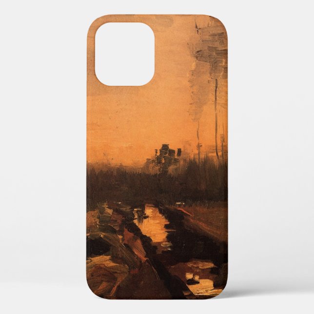 Funda De Case-Mate Para iPhone Paisaje al crepúsculo de Vincent van Gogh (Reverso )