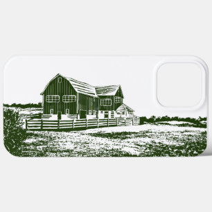 Funda Para iPhone 13 Pro Max Paisaje campestre estilo madera casa de campo