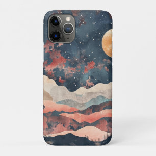 Funda Para iPhone 11 Pro Paisaje celeste del desierto boho índigo cobre