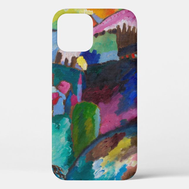 Funda De Case-Mate Para iPhone Paisaje con chimenea de fábrica, Wassily Kandinsky (Reverso )