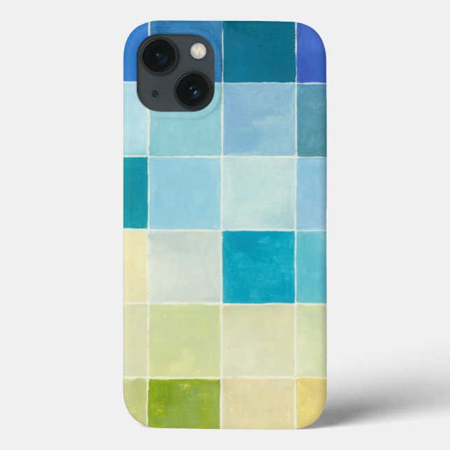Funda De Case-Mate Para iPhone Paisaje con plazas Pixilares Multicolores (Reverso)