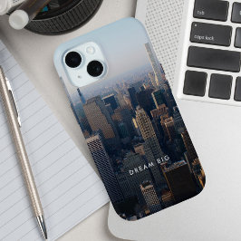 Funda Para iPhone 15 Paisaje de Dream Big City Motivation