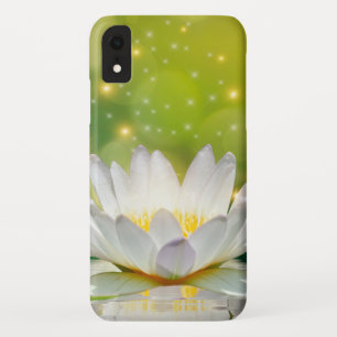 Funda Para iPhone XR Paisaje de flor de loto blanco, Zen