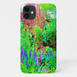 Funda Para iPhone 11 Paisaje de Green Spring Garden con peonies