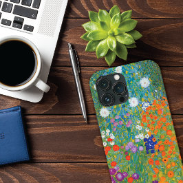 Funda Para iPhone 13 Pro Max Paisaje de los Jardín de Flores Gustav Klimt