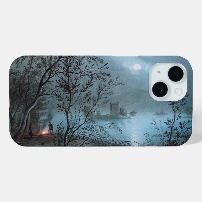 FUNDA DE Case-Mate PARA iPhone PAISAJE DE NOCTURNA ROMÁNTICA EN AZUL (Reverso (Horizontal) )