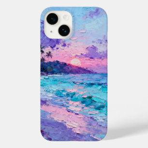 Funda Para iPhone 14 De Case-Mate Paisaje de puesta de sol en isla tropical