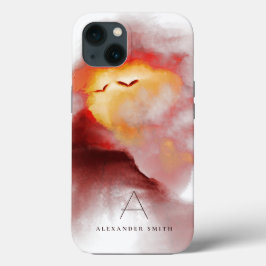 Funda Para iPhone 13 Paisaje de Sunny Mountains en caliente Monogramado