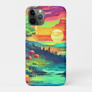 Funda Para iPhone 11 Pro Paisaje de Sunset Fantasy