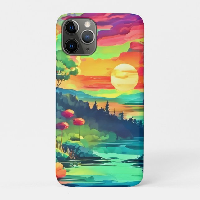 Funda De Case-Mate Para iPhone Paisaje de Sunset Fantasy (Reverso)